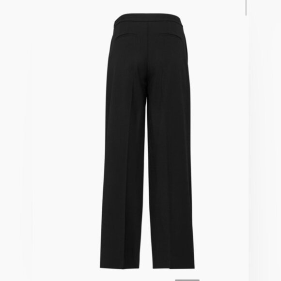 NWT Aritzia Babaton Overlap Pant Black Size 6 Wool twill trousers high waist - Picture 7 of 13